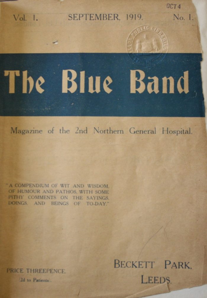 The Blue Band Magazine of the 2nd Northern General Hospital, September, 1919 Photograph provided by Mr Richard Wilcocks